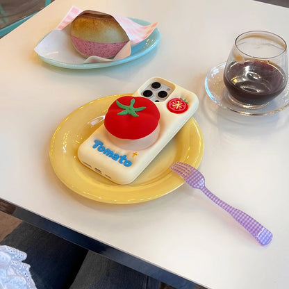 【フルーツシリーズ】立体トマトデザイン ポップ3D スマホケース｜iPhone対応 #250830