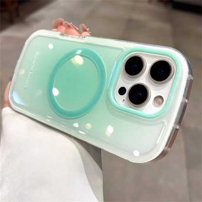 【Magnet内蔵】ふんわりチーク 滲み グラデデザイン パステルカラー｜iPhone対応 #260125