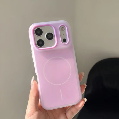 パステル マットカラー iPhoneケース｜マグネット内蔵・シンプルデザイン #231222