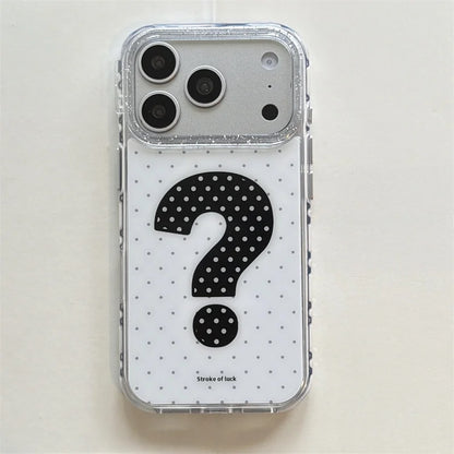 モノトーンドット 水玉 モチーフデザイン 星 ハート ？ iPhoneケース #230928