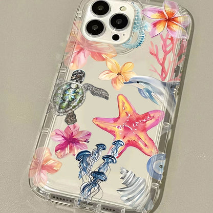 浜辺 夏風デザイン クリア iPhoneケース｜マリン・幻想的 #260090
