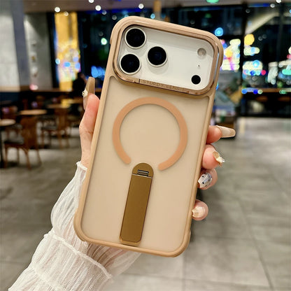 【Magnet内蔵】半透明 マットカラー スタンド付き スマホケース｜iPhone対応 #251209