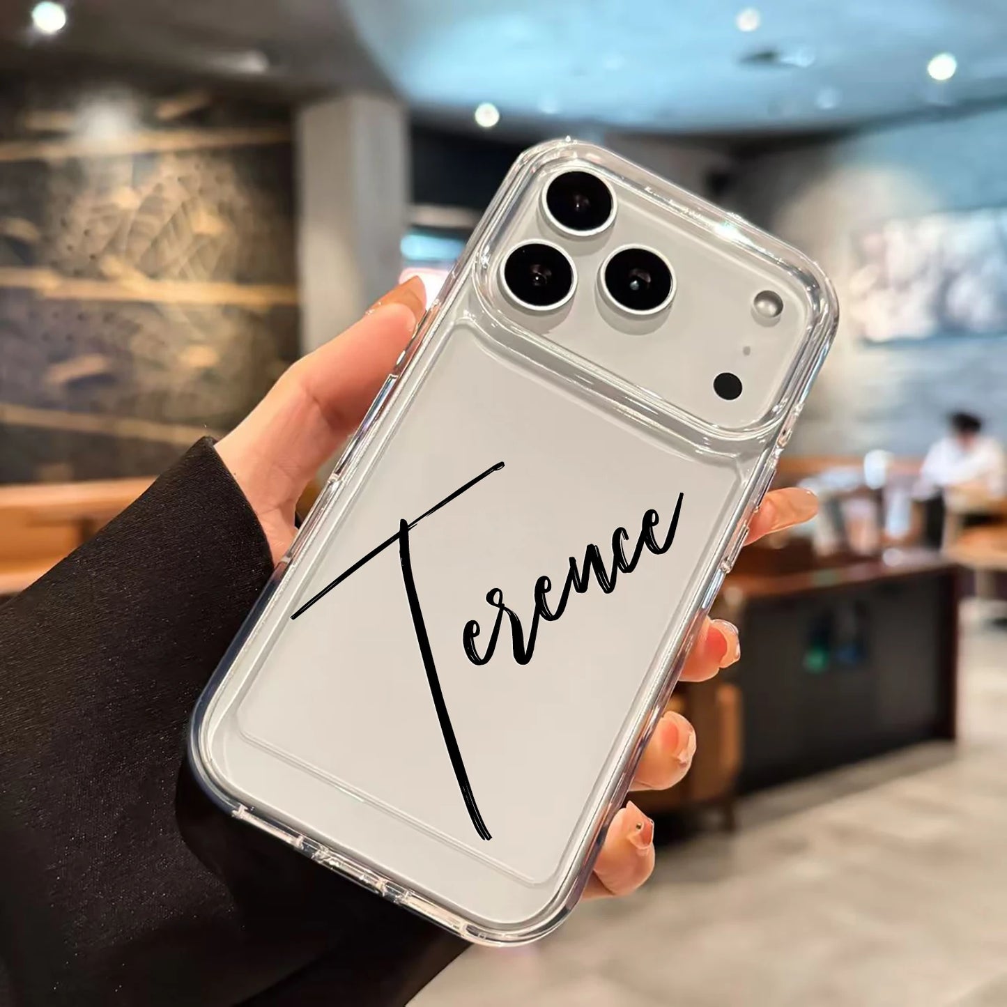 【カスタムNAMEシリーズ】筆記体 アルファベットネーム クリア スマホケース｜iPhone対応 #241009