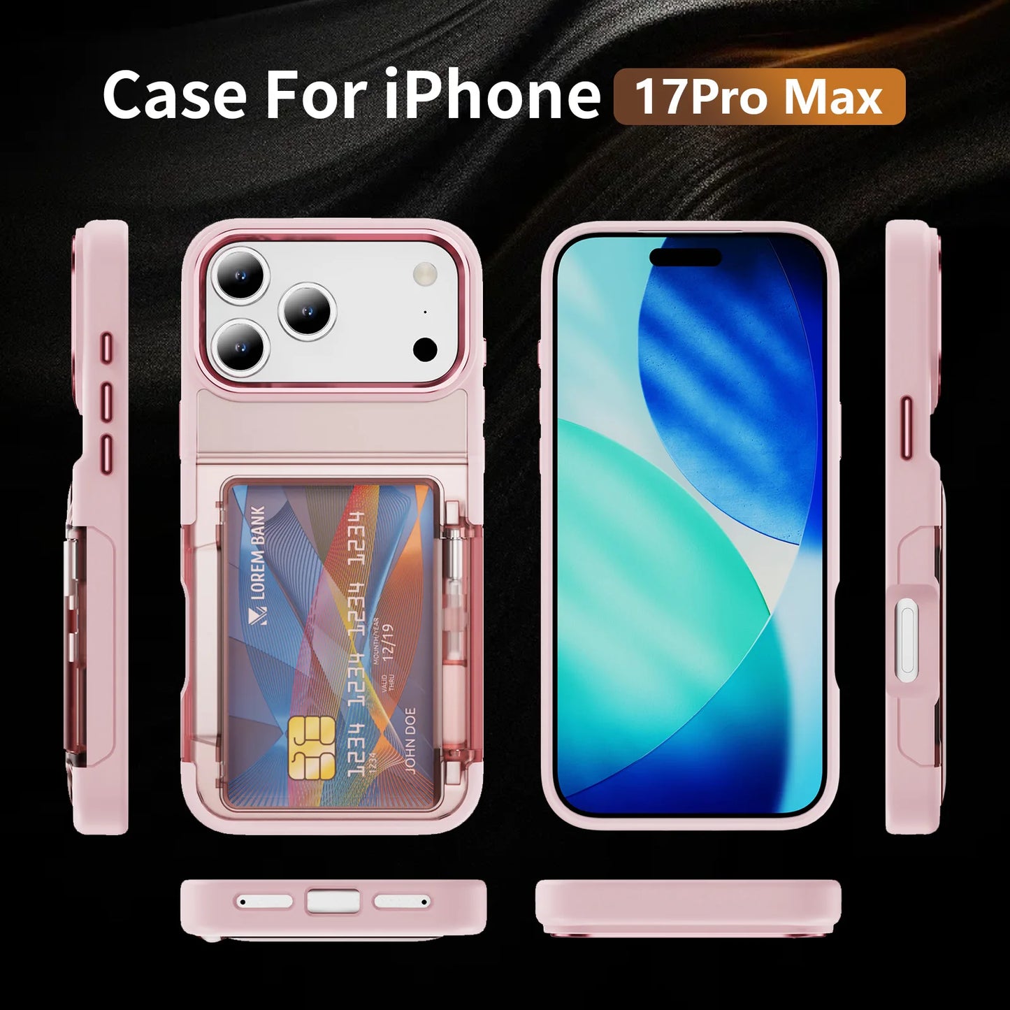 カード収納 フリップケース｜スタンド一体型・耐衝撃 iPhoneケース #240405