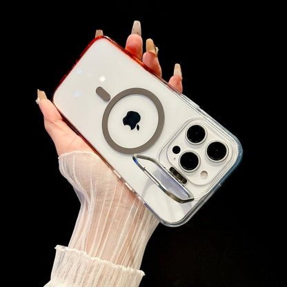 【グラデーションフレーム】 ワンタッチスタンド クリア スマホケース｜iPhone対応 #240902