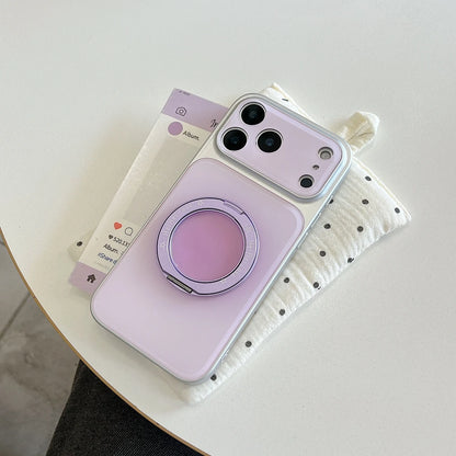 ふんわり 滲みチーク グラデ リンググリップ iPhoneケース｜パステルカラー・スタンド付き #230913