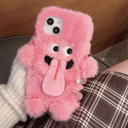 【ふわもこモンスター】マグネット付き ペアにおすすめ 立体ぬいぐるみ スマホケース｜iPhone対応 #241120