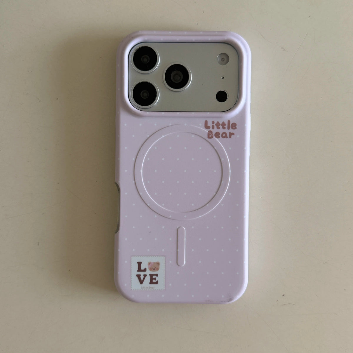 【くまモチーフ】マグネット内蔵 iPhoneケース (ケース単品・グリップセット選択可) ガーリー・ナチュラル アニマル PCA #261186