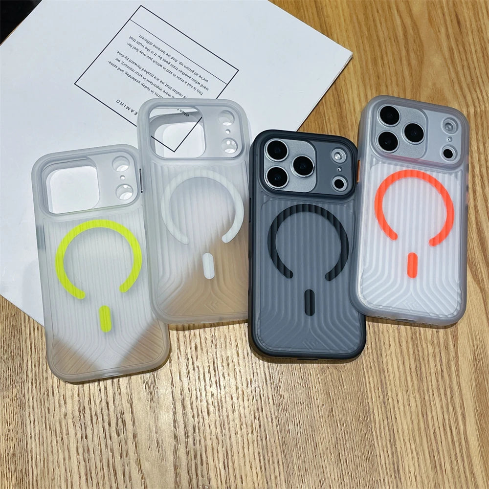 ネオンカラー リングデザイン iPhoneケース｜クリア・スタイリッシュ #261002
