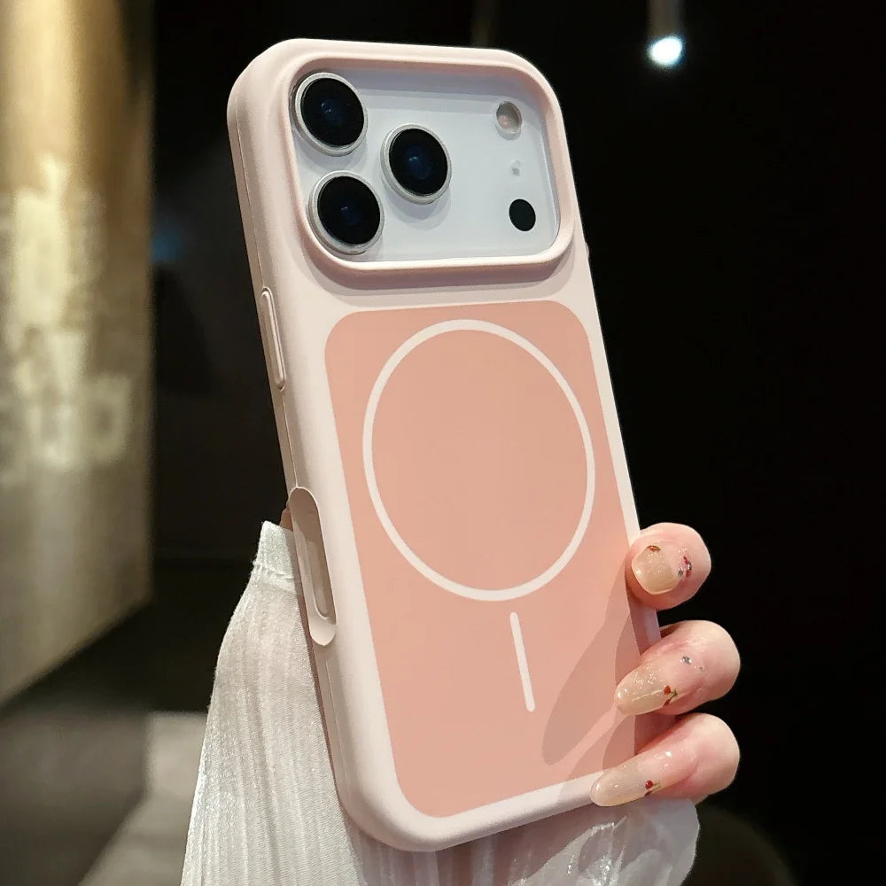 ネオンカラー MagSnet内蔵 マットバイカラー iPhoneケース｜耐衝撃・カラーフレーム #260521