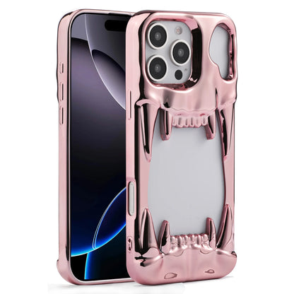 【メタリックファング】立体キバ × ミラーメタル スマホケース｜iPhone対応 #240812