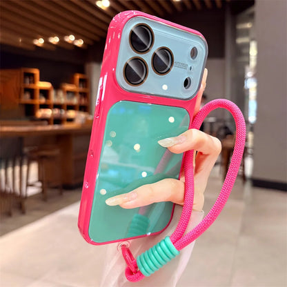 コントラストカラー ストラップ付き 光沢 iPhoneケース（耐衝撃 / カメラ保護）#261077