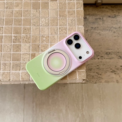 淡色グラデーション リング付き iPhoneケース｜大人かわいい・シンプル #2601001