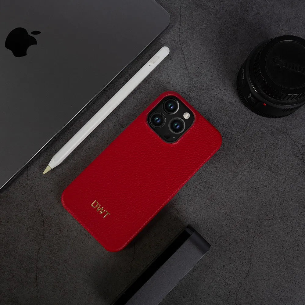 【本革シリーズ】名入れカスタム レザーiPhoneケース｜イニシャル刻印対応｜iPhone対応 #241012