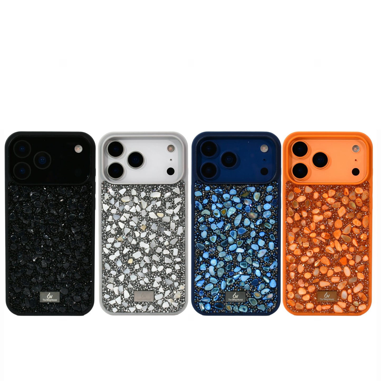 【キラキラビジューシリーズ】ミックスストーン グリッター  デコ スマホケース｜iPhone対応 #260119