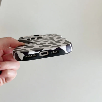 【ウェーブフレーム】ヒョウ柄 レオパード カラフル スマホケース｜iPhone対応 #251019