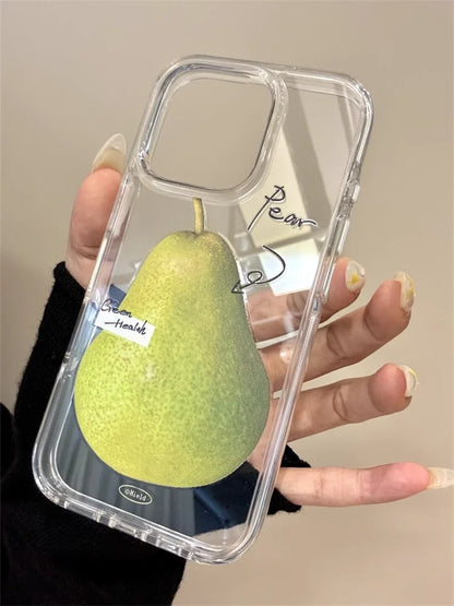 フルーツデザイン クリア iPhoneケース｜スイカ・梨・チェリー #260079