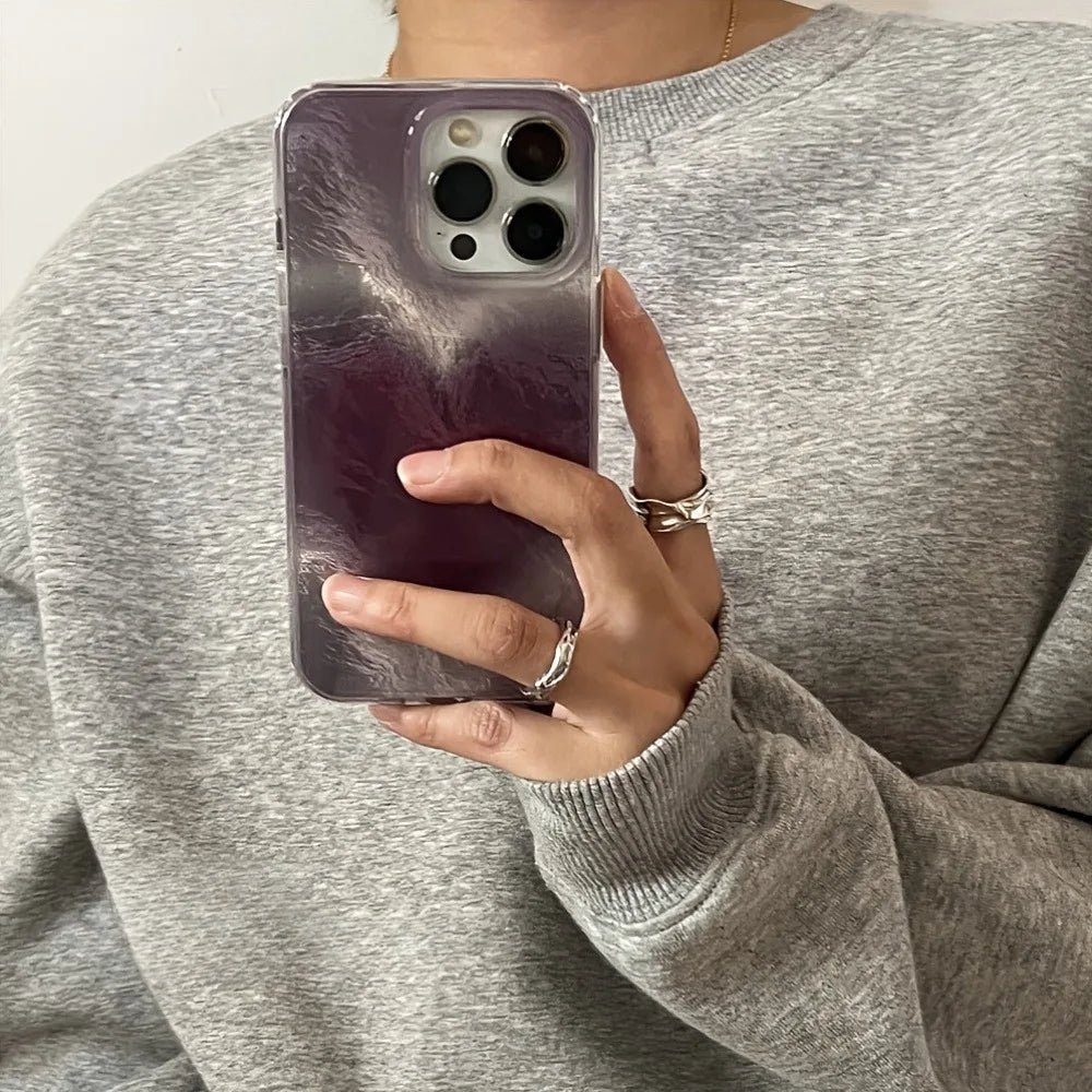 くすみカラー ハートグラデ 滲みチーク ケース｜iPhone対応 #260127