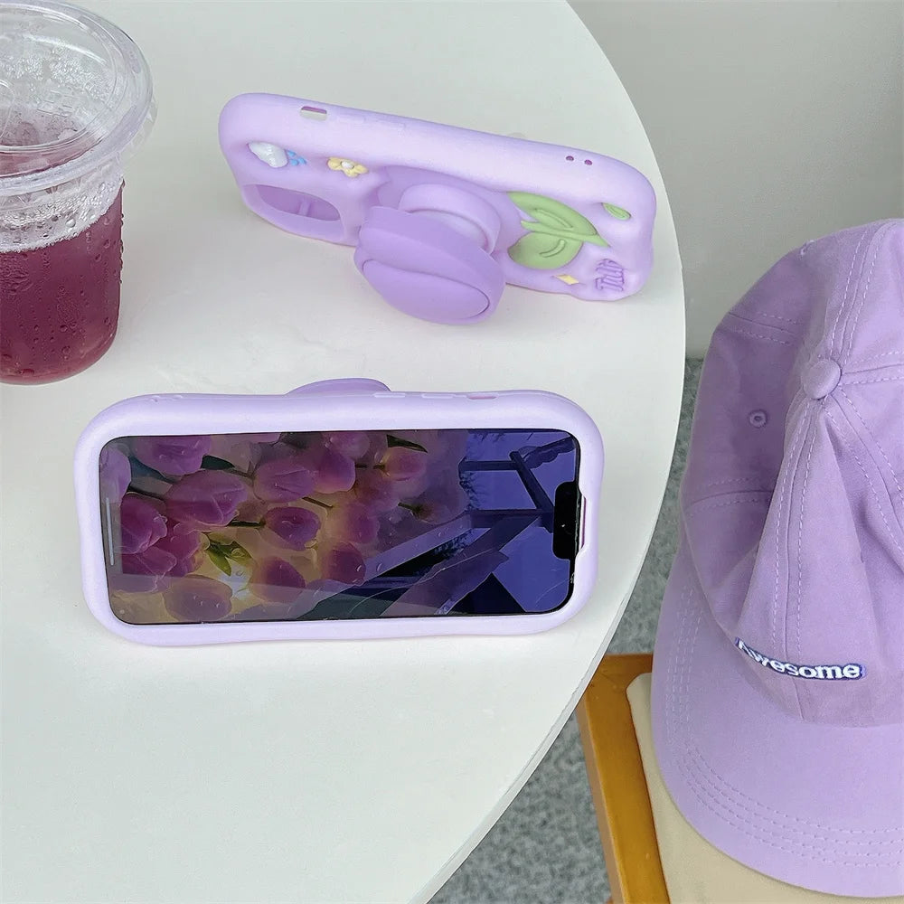 【フラワーシリーズ】立体チューリップ かわいい3Dデザイン スマホケース｜iPhone対応 #250922