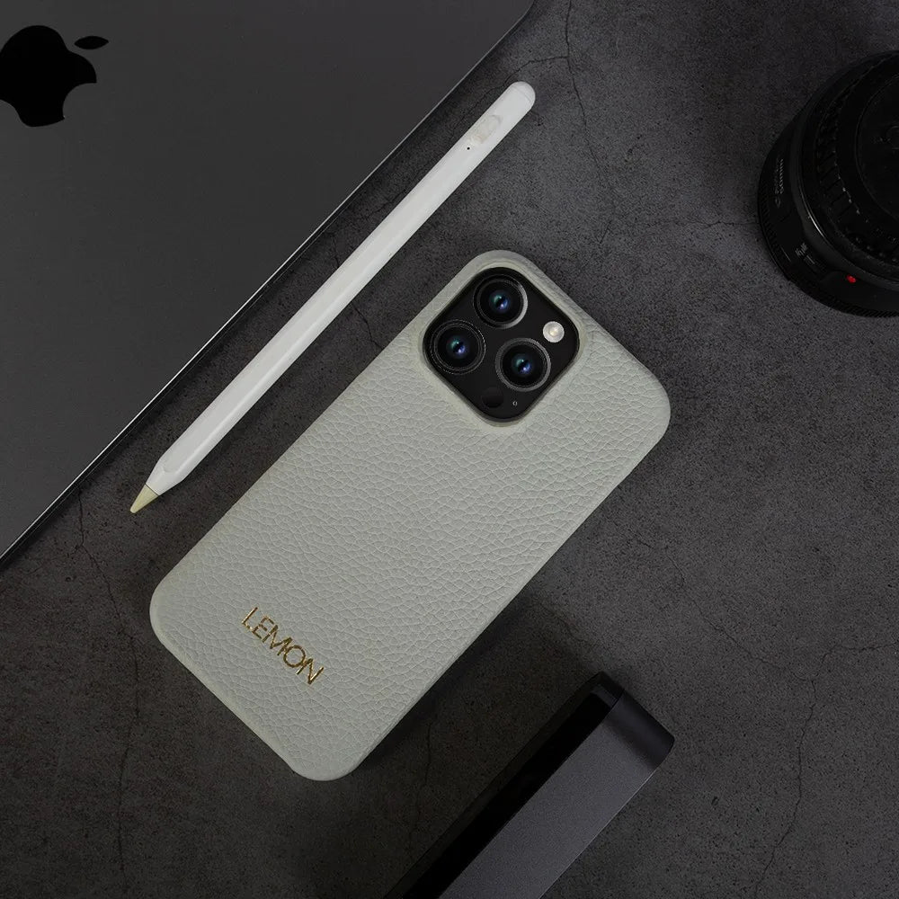 【本革シリーズ】名入れカスタム レザーiPhoneケース｜イニシャル刻印対応｜iPhone対応 #241012