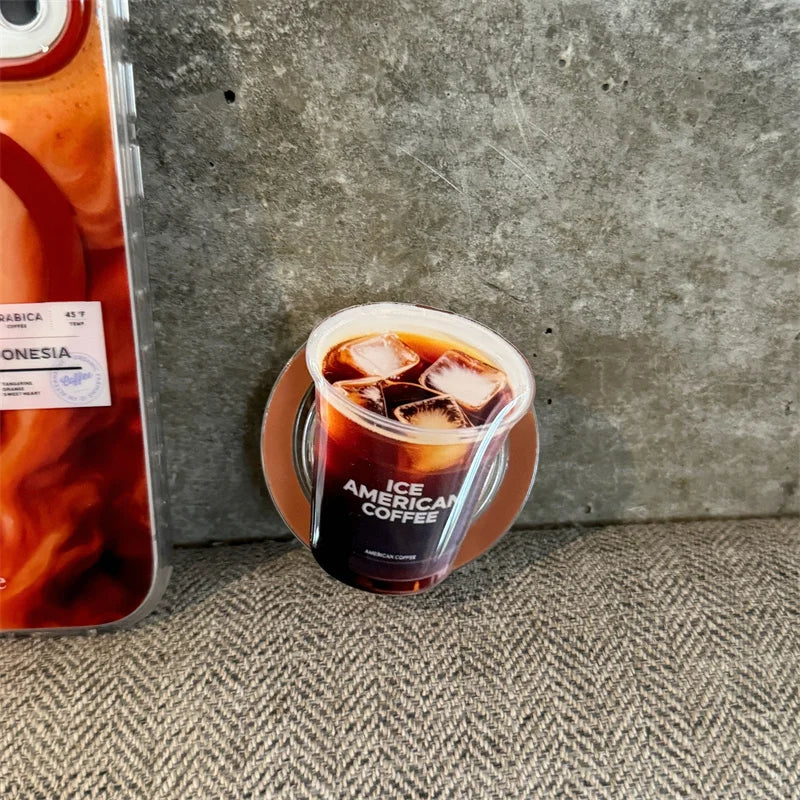 コーヒーデザイン 立体ドリンクモチーフ iPhoneケース｜カフェ風・ユニーク #260077