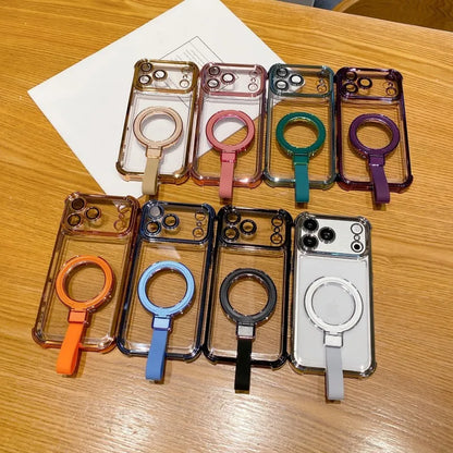 クリアメタルリング ケース｜透明 × カラーフレーム  iPhoneケース #240406