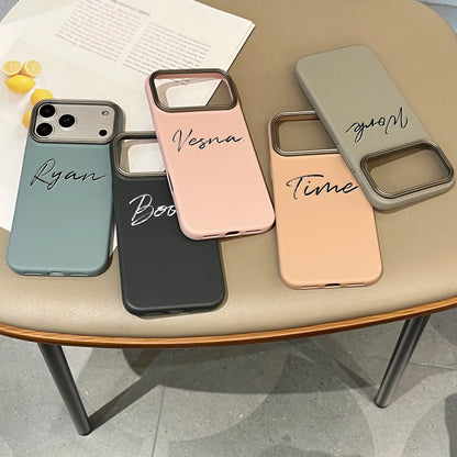 【カスタムシリーズ】名入れ くすみカラー ソフトスマホケース｜iPhone対応 #240724