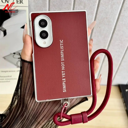 【Galaxy対応】ストラップ付きスマホケース 英字ロゴ デザイン 全3色 スタイリッシュ・エレガント・モダン #261144