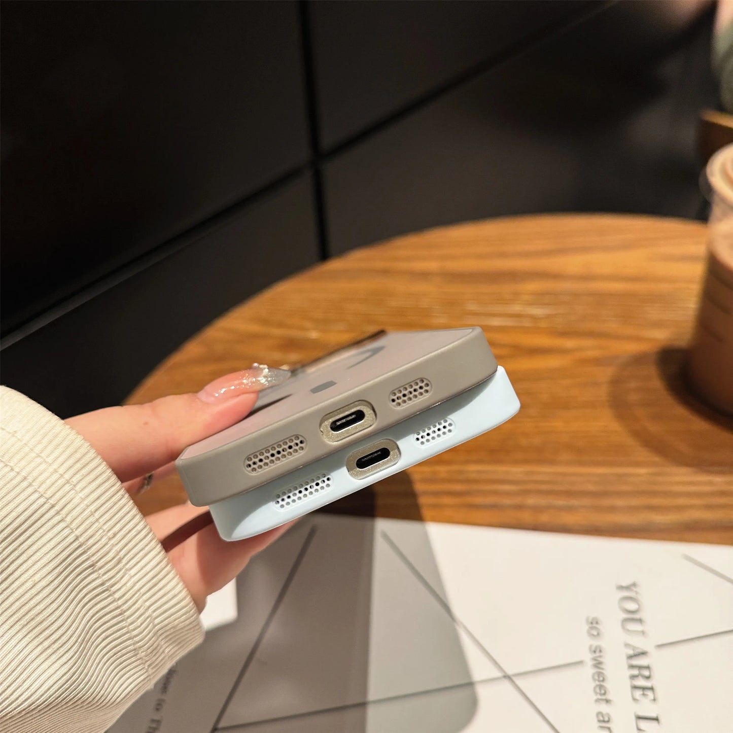【ワイヤレス充電対応シリーズ】 シンプルおしゃれ マット スマホケース｜iPhone対応 #251104