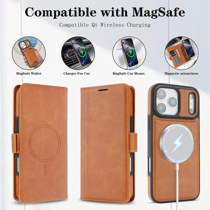【ブックスタイル】レザー調 Magnet対応 手帳型 iPhoneケース｜カード収納 マグネット着脱式 #240111