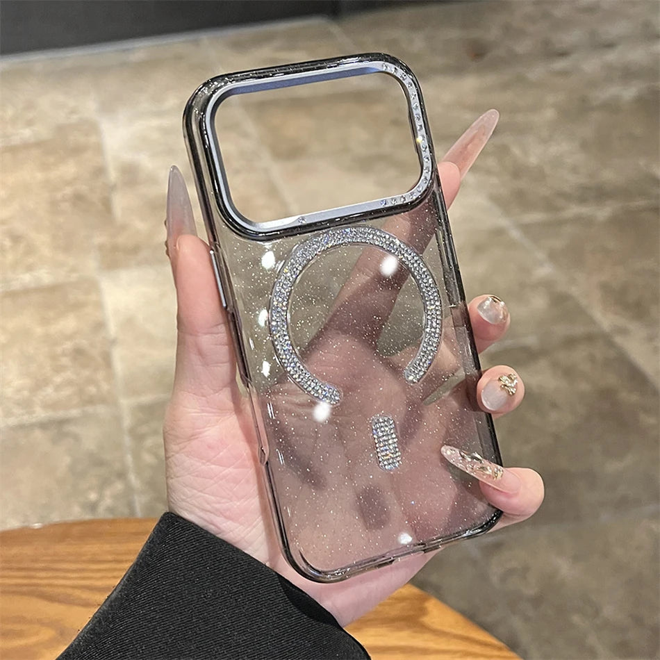 ビジューリング グリッターケース｜キラキラ×リング一体型iPhoneケース #240403