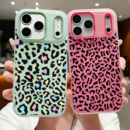 カラーレオパード iPhoneケース｜ポップ カラフルデザイン・耐衝撃ケース #240302