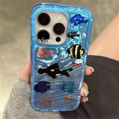 【アクアリウム】お魚デザイン スマホケース｜iPhone対応 #250620