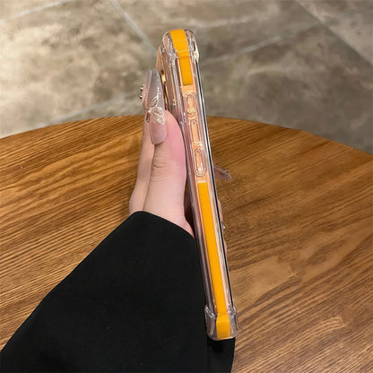 【耐衝撃 クリア】滑り止めフレーム バンパー 透明 アクリル アーマー スマホケース｜iPhone対応 #250425