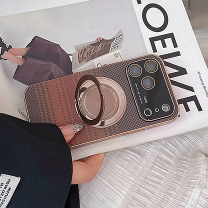 【折りたたみリングスタンド】耐衝撃 スリム TPU シンプル スタイリッシュ カーボン調デザイン スマホケース｜iPhone対応 #251228