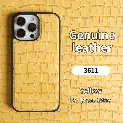 【本革シリーズ】クロコ型押し 本革プレミアムケース｜iPhone対応 #240920