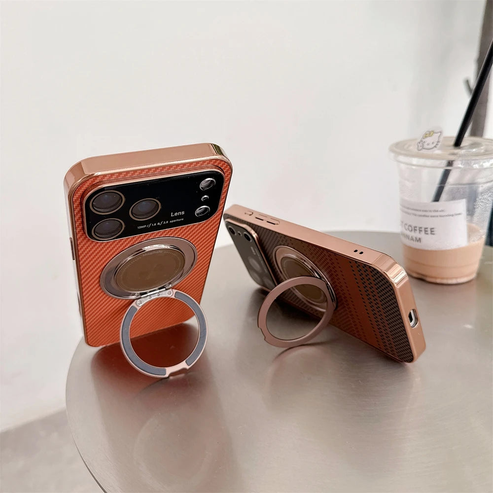 【カーボン調デザイン】耐衝撃 スリム TPU シンプル スタイリッシュ ワイヤレス充電対応｜iPhone対応 #251228