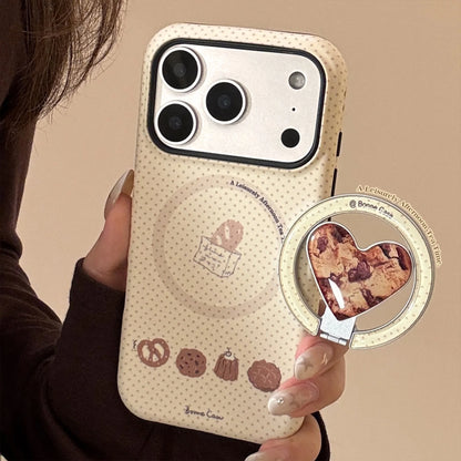 【ハートスタンド】アフタヌーン クッキー スイーツモチーフ × ハートスタンド スマホケース｜iPhone対応 #241225