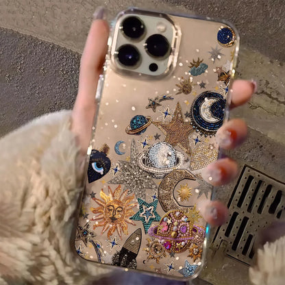 宇宙 星 月 天体デザイン  iPhoneケース｜幻想的・ヴィンテージ #260092