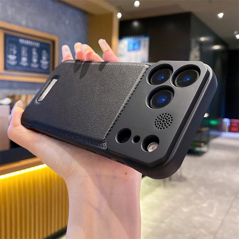 【レザーシリーズ】マグネット対応 高級PUレザー＆メタルプレート デザインスマホケース｜iPhone対応 #251128