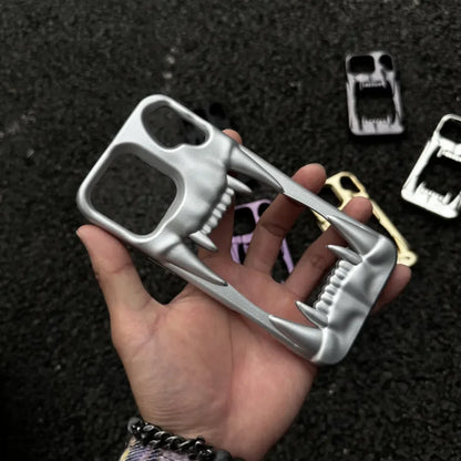 【メタリックファング】立体キバ × ミラーメタル スマホケース｜iPhone対応 #240812