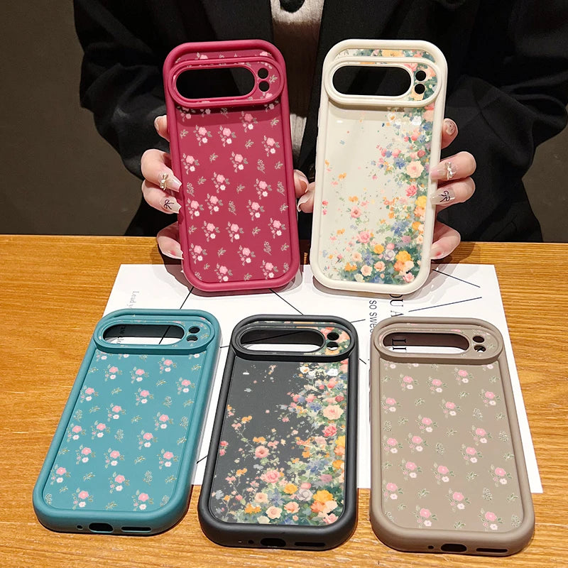 【Google Pixel対応】ボタニカルフラワー スマホケース（全5色）大人かわいい・レトロガーリー #261161