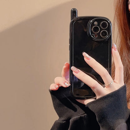 【アンテナ風デザイン】つるんとシリコン｜iPhoneケース #250503