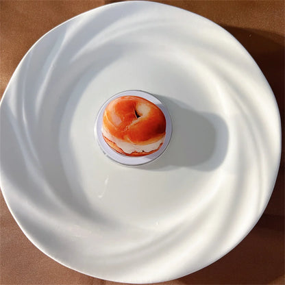 【スマホグリップ】ベーカリーパン クロワッサン ホットケーキ デザイン | Magnet対応 #241108