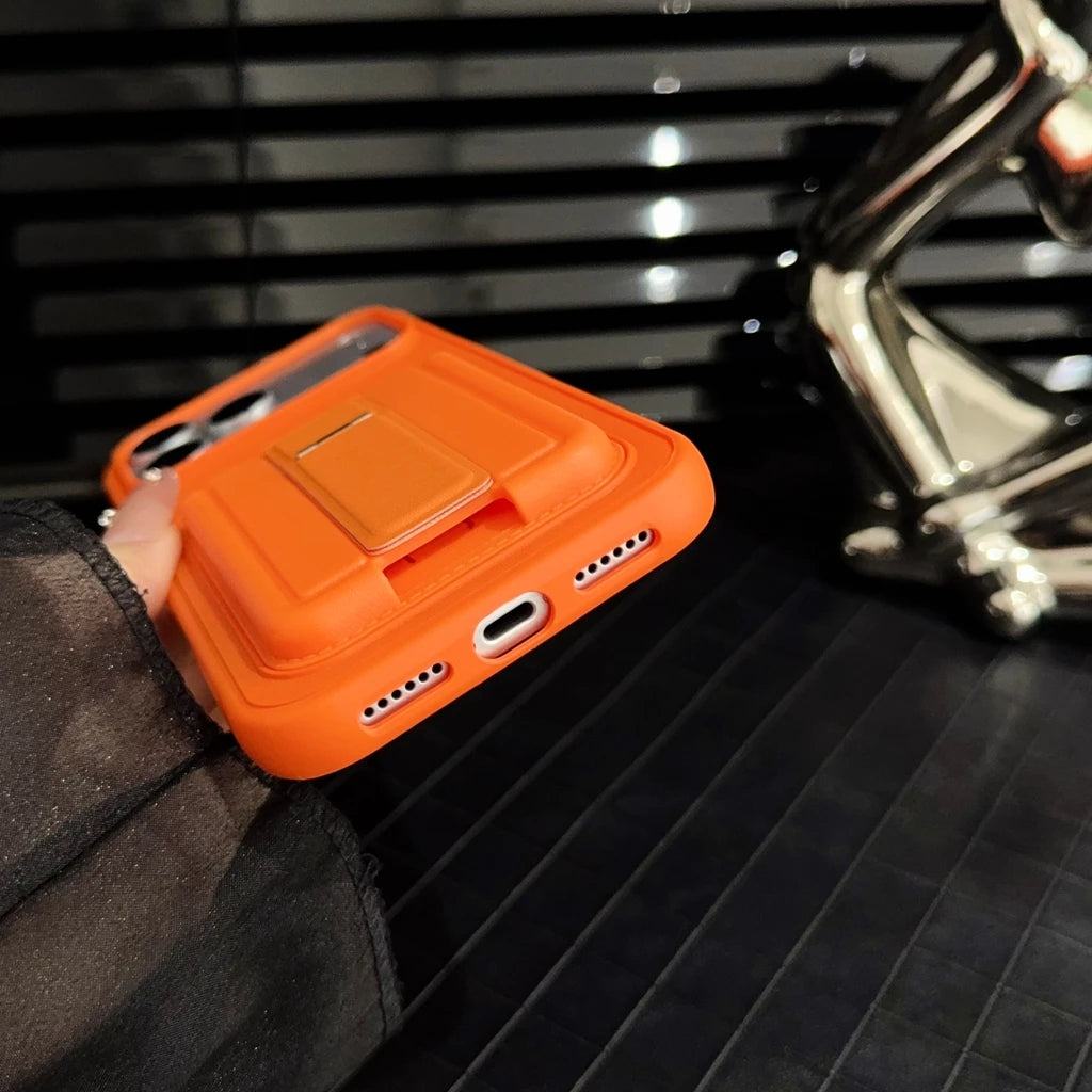 【スライドカードホルダー】スタンド付き×多機能スマホケース｜iPhone対応 #250114