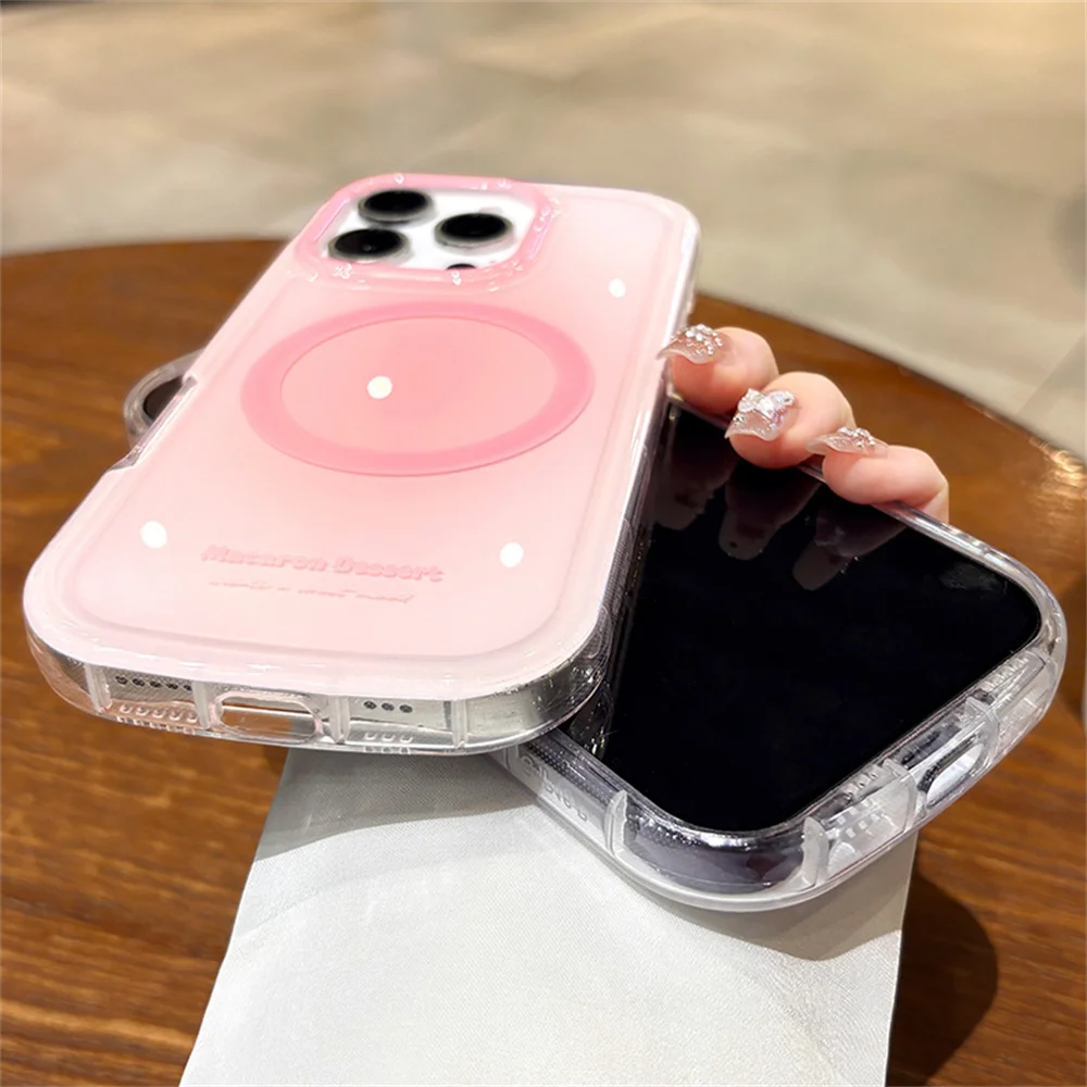 【Magnet内蔵】ふんわりチーク 滲み グラデデザイン パステルカラー｜iPhone対応 #260125