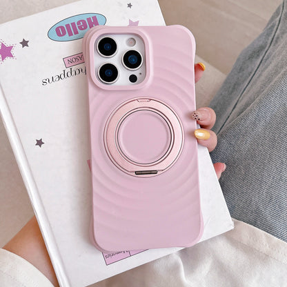 【マグネットスタンド付き】シンプルカラー シリコン スマホケース｜iPhone対応 #251221