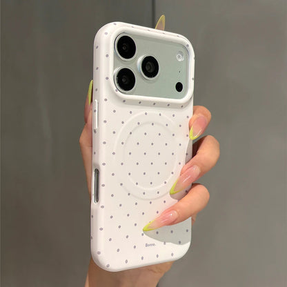ドット柄 マグネット内蔵iPhoneケース ケースのみ/グリップのみ/セット選択可 (全2色) ガーリー・ニュアンス #261193