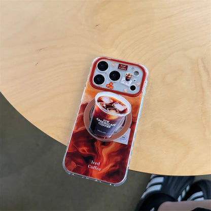 コーヒーデザイン 立体ドリンクモチーフ iPhoneケース｜カフェ風・ユニーク #260077