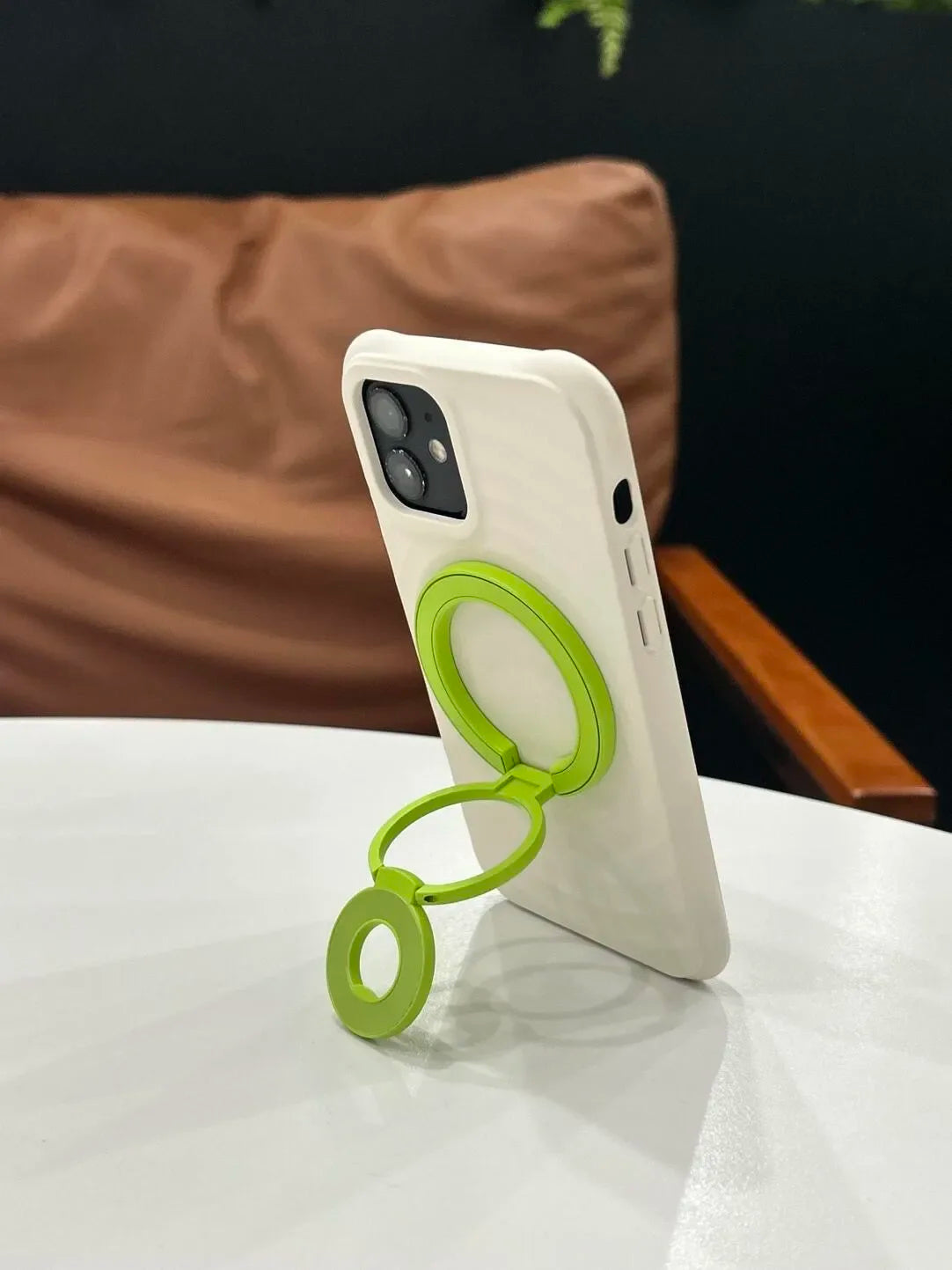 【スマホリング】バイカラー リングスタンド付き Magnet内蔵 iPhoneケース｜大人かわいい・トレンド #261081